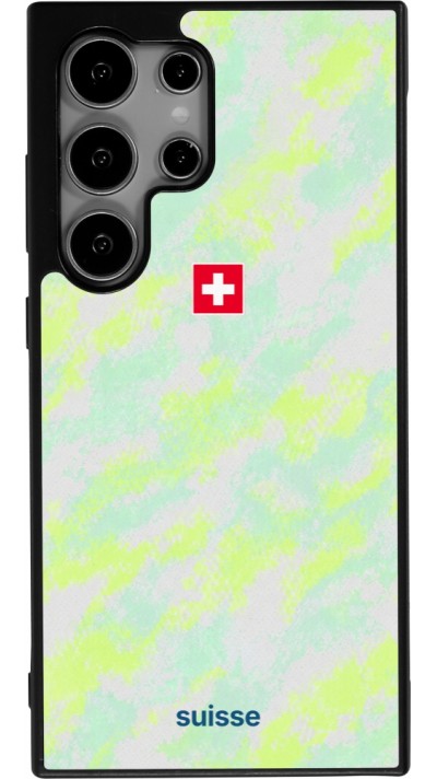 Coque Samsung Galaxy S25 Ultra - Silicone rigide noir Maillot de football Suisse Away 2026 personnalisable