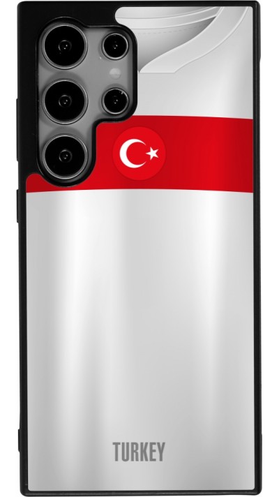 Coque Samsung Galaxy S25 Ultra - Silicone rigide noir Maillot de football Turquie personnalisable