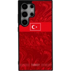 Coque Samsung Galaxy S25 Ultra - Silicone rigide noir Maillot de football Turquie 2026 personnalisable