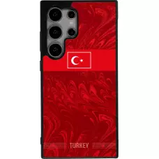 Coque Samsung Galaxy S25 Ultra - Silicone rigide noir Maillot de football Turquie 2026 personnalisable
