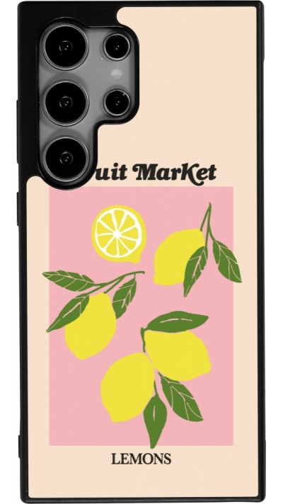 Coque Samsung Galaxy S25 Ultra - Silicone rigide noir Fruit market lemons 2026