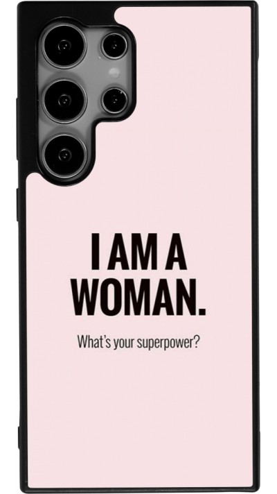 Coque Samsung Galaxy S25 Ultra - Silicone rigide noir I am a woman