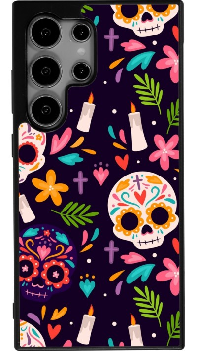 Coque Samsung Galaxy S25 Ultra - Silicone rigide noir Halloween 2023 mexican style