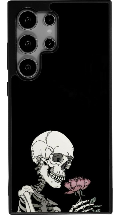 Coque Samsung Galaxy S25 Ultra - Silicone rigide noir Halloween 2023 rose and skeleton