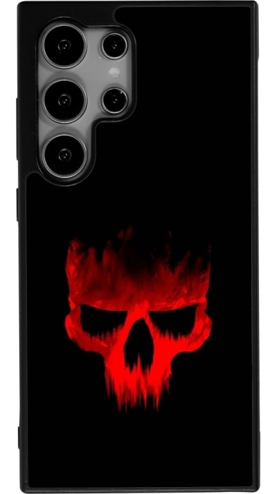 Coque Samsung Galaxy S25 Ultra - Silicone rigide noir Halloween 2023 scary skull
