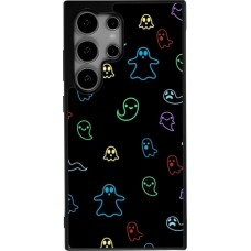 Coque Samsung Galaxy S25 Ultra - Silicone rigide noir Halloween 2024 colorful ghosts