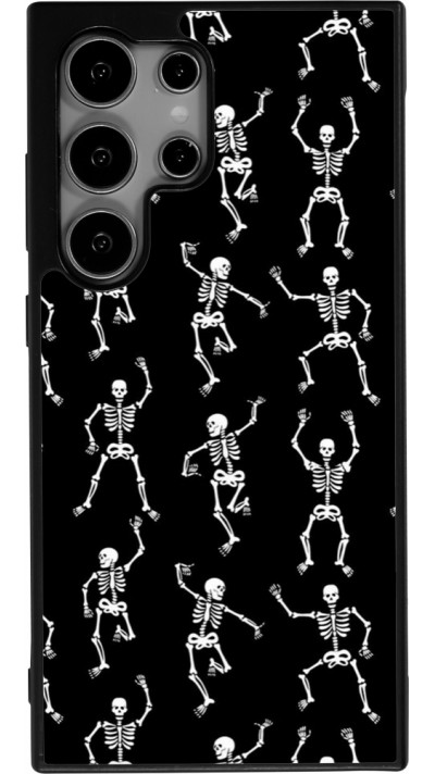 Coque Samsung Galaxy S25 Ultra - Silicone rigide noir Halloween 2024 dancing skeleton