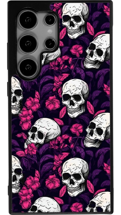 Coque Samsung Galaxy S25 Ultra - Silicone rigide noir Halloween 2024 romantic skulls