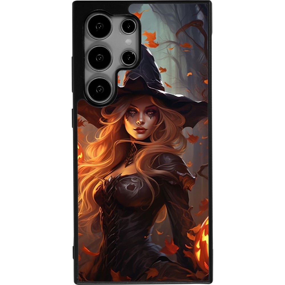Coque Samsung Galaxy S25 Ultra - Silicone rigide noir Halloween 2024 sexy witch