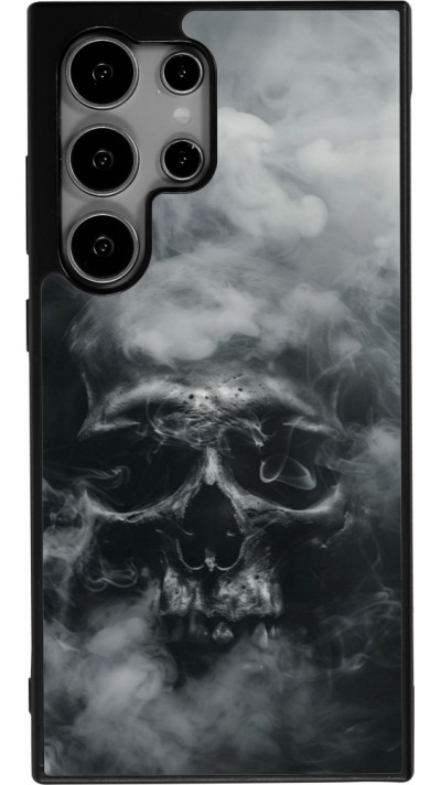 Coque Samsung Galaxy S25 Ultra - Silicone rigide noir Halloween 2024 smoky skull