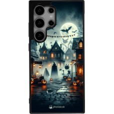 Samsung Galaxy S25 Ultra Case Hülle - Silikon schwarz Halloween Spukstadt