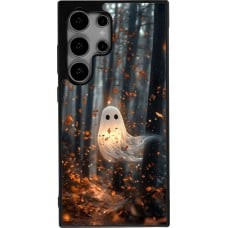 Samsung Galaxy S25 Ultra Case Hülle - Silikon schwarz Halloween 2025 Ghost in the forest
