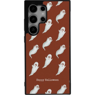 Samsung Galaxy S25 Ultra Case Hülle - Silikon schwarz Halloween 2025 Pattern of ghosts