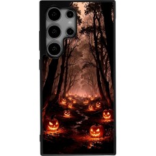 Samsung Galaxy S25 Ultra Case Hülle - Silikon schwarz Halloween 2025 Road of Terrifying Pumpkins
