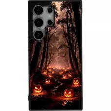 Coque Samsung Galaxy S25 Ultra - Silicone rigide noir Halloween 2025 Road of Terrifying Pumpkins