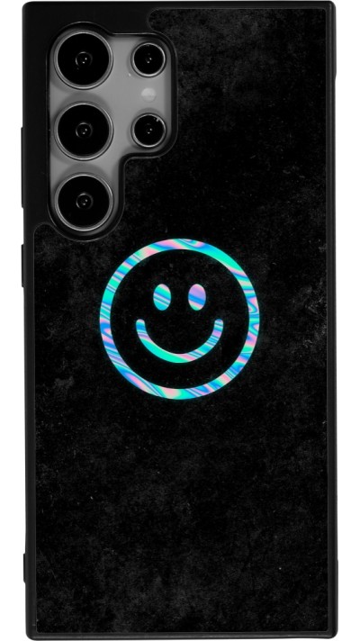 Coque Samsung Galaxy S25 Ultra - Silicone rigide noir Happy smiely irisé