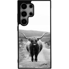 Coque Samsung Galaxy S25 Ultra - Silicone rigide noir Highland cattle