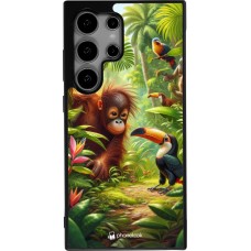 Coque Samsung Galaxy S25 Ultra - Silicone rigide noir Jungle Tropicale Tayrona