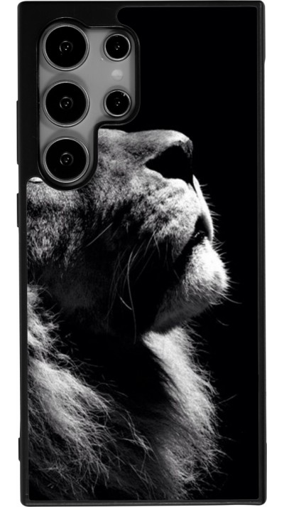 Coque Samsung Galaxy S25 Ultra - Silicone rigide noir Lion looking up