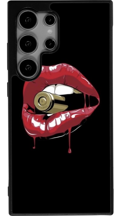Coque Samsung Galaxy S25 Ultra - Silicone rigide noir Lips bullet