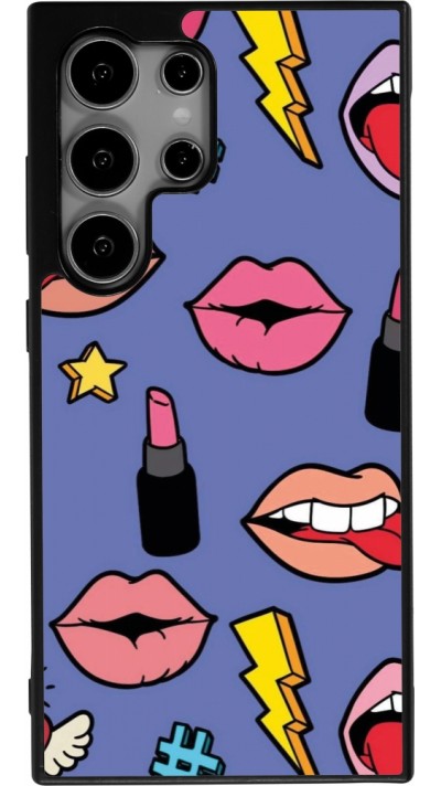 Coque Samsung Galaxy S25 Ultra - Silicone rigide noir Lips and lipgloss