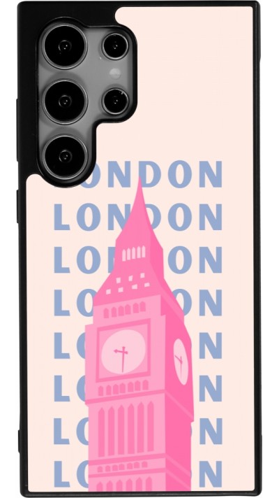 Coque Samsung Galaxy S25 Ultra - Silicone rigide noir London Pink Print