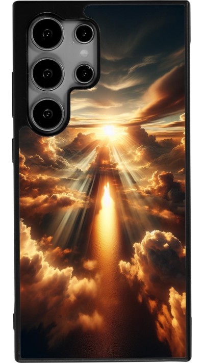Coque Samsung Galaxy S25 Ultra - Silicone rigide noir Lueur Céleste Zenith