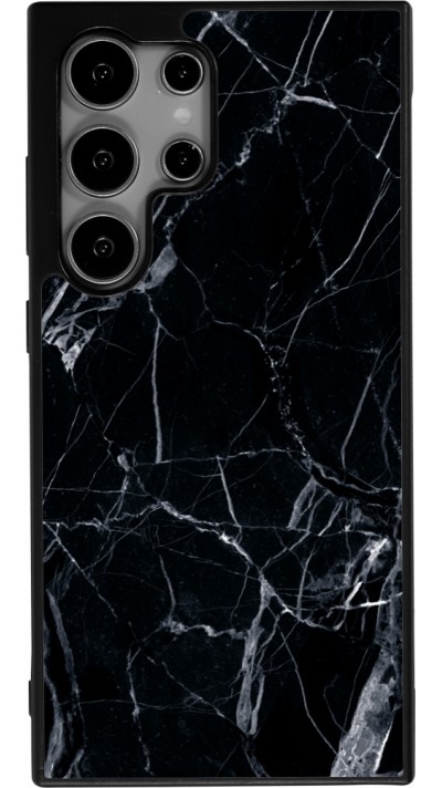 Samsung Galaxy S25 Ultra Case Hülle - Silikon schwarz Marble Black 01
