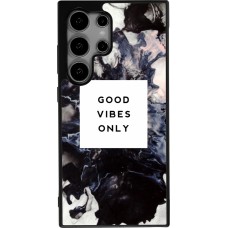 Coque Samsung Galaxy S25 Ultra - Silicone rigide noir Marble Good Vibes Only