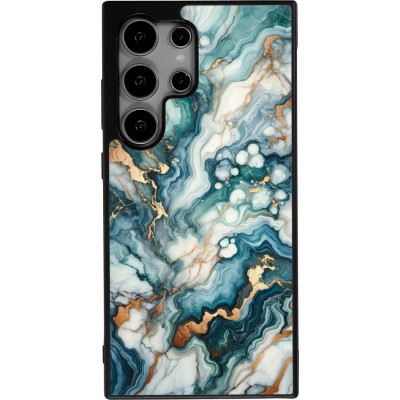 Samsung Galaxy S25 Ultra Case Hülle - Silikon schwarz Grüner Blauer Goldener Marmor