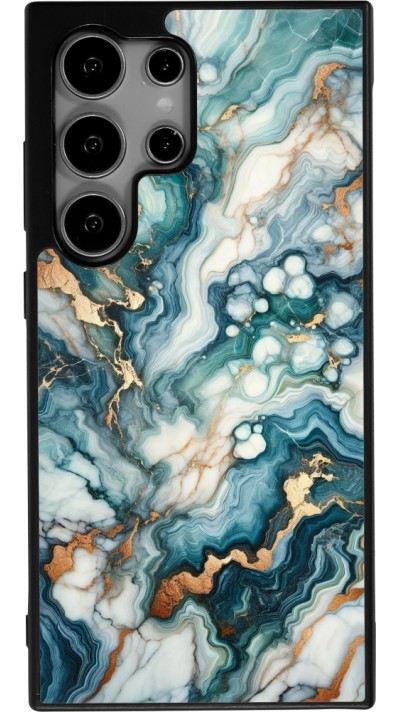Samsung Galaxy S25 Ultra Case Hülle - Silikon schwarz Grüner Blauer Goldener Marmor