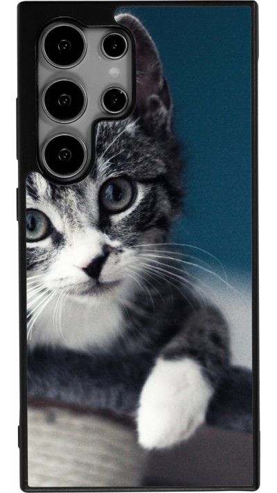 Samsung Galaxy S25 Ultra Case Hülle - Silikon schwarz Meow 23