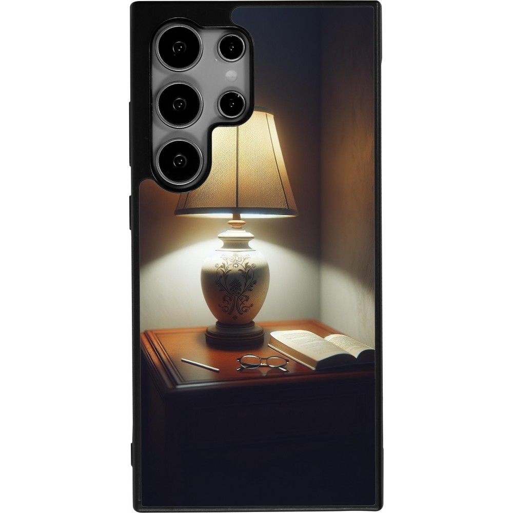 Samsung Galaxy S25 Ultra Case Hülle - Silikon schwarz Mitternachtsleuchten