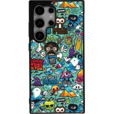 Samsung Galaxy S25 Ultra Case Hülle - Silikon schwarz Mixed Cartoons Turquoise