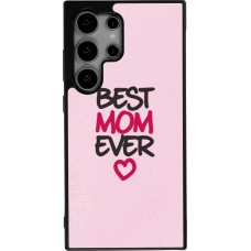 Samsung Galaxy S25 Ultra Case Hülle - Silikon schwarz Mom 2023 best Mom ever pink