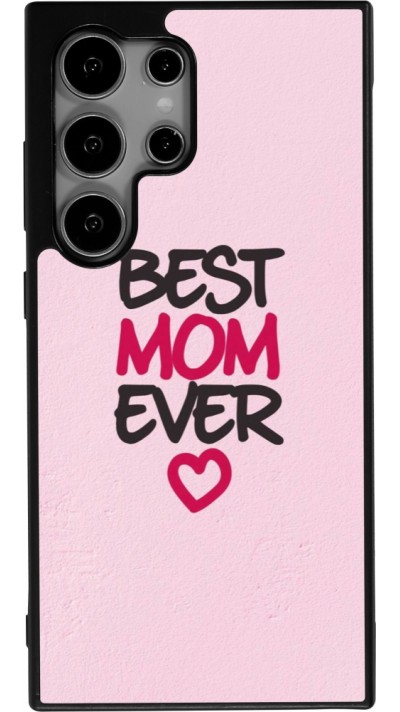 Samsung Galaxy S25 Ultra Case Hülle - Silikon schwarz Mom 2023 best Mom ever pink