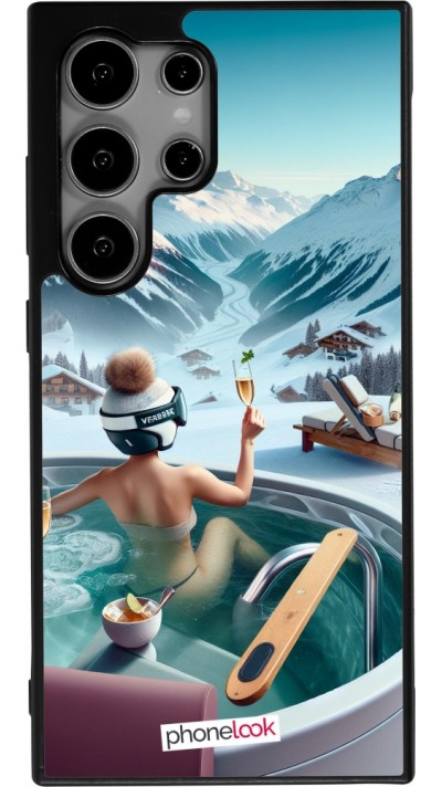 Coque Samsung Galaxy S25 Ultra - Silicone rigide noir Montagne Glamour Jacuzzi
