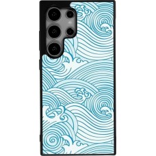 Samsung Galaxy S25 Ultra Case Hülle - Silikon schwarz Ocean Waves