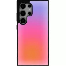 Coque Samsung Galaxy S25 Ultra - Silicone rigide noir Orange Pink Blue Gradient