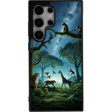 Samsung Galaxy S25 Ultra Case Hülle - Silikon schwarz Paradies der exotischen Tiere