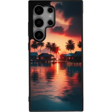 Coque Samsung Galaxy S25 Ultra - Silicone rigide noir Paradis Maldives