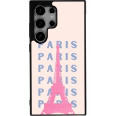 Samsung Galaxy S25 Ultra Case Hülle - Silikon schwarz Paris Pink Print