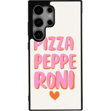Coque Samsung Galaxy S25 Ultra - Silicone rigide noir Pizza pepperoni 2026