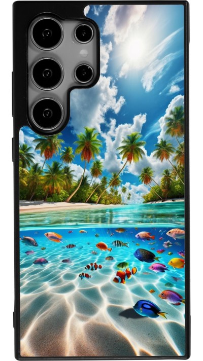 Coque Samsung Galaxy S25 Ultra - Silicone rigide noir Plage Paradis