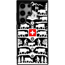Coque Samsung Galaxy S25 Ultra - Silicone rigide noir Poya Suisse 3 noir