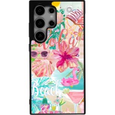 Samsung Galaxy S25 Ultra Case Hülle - Silikon schwarz Preppy Collage Aloha