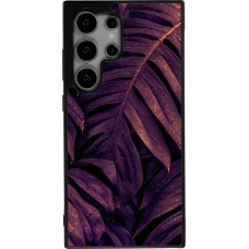 Coque Samsung Galaxy S25 Ultra - Silicone rigide noir Purple Light Leaves