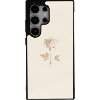 Coque Samsung Galaxy S25 Ultra - Silicone rigide noir Sable Rose Minimaliste