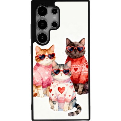 Samsung Galaxy S25 Ultra Case Hülle - Silikon schwarz Saint Valentines Day 26 Cat Love