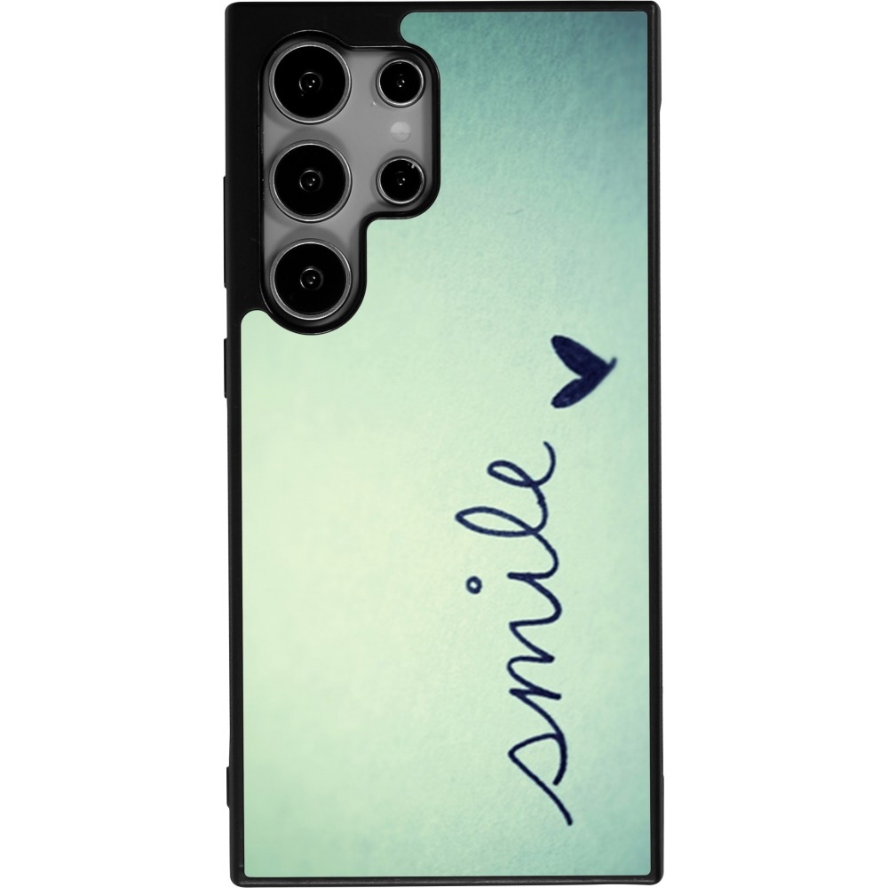 Samsung Galaxy S25 Ultra Case Hülle - Silikon schwarz Smile